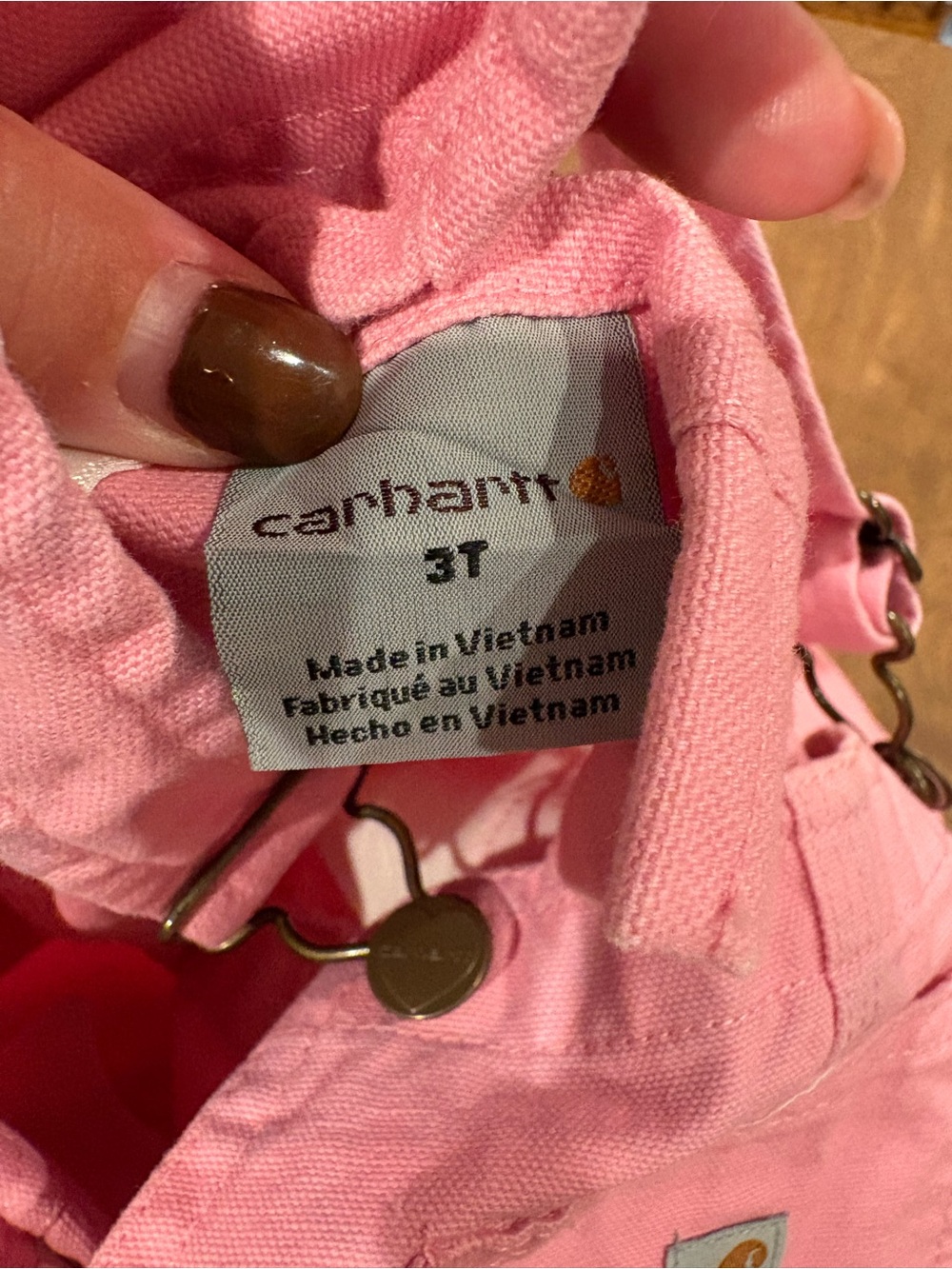Carhartt Pink Kids Overalls with Adjustable Straps - Picture 6 of 7